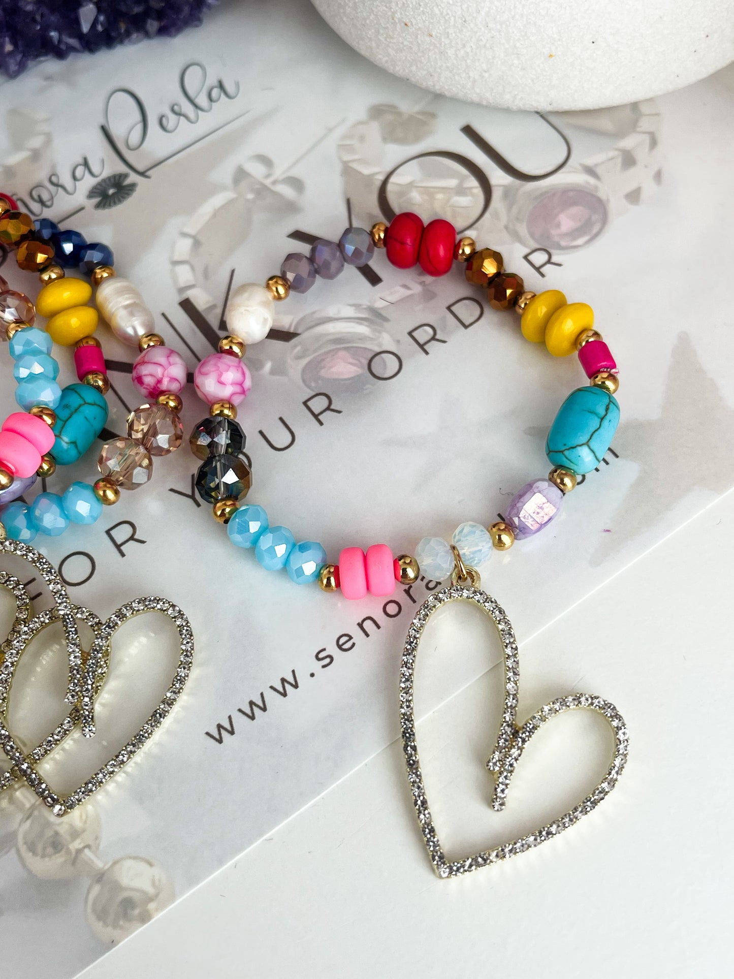 My heart beads bracelet