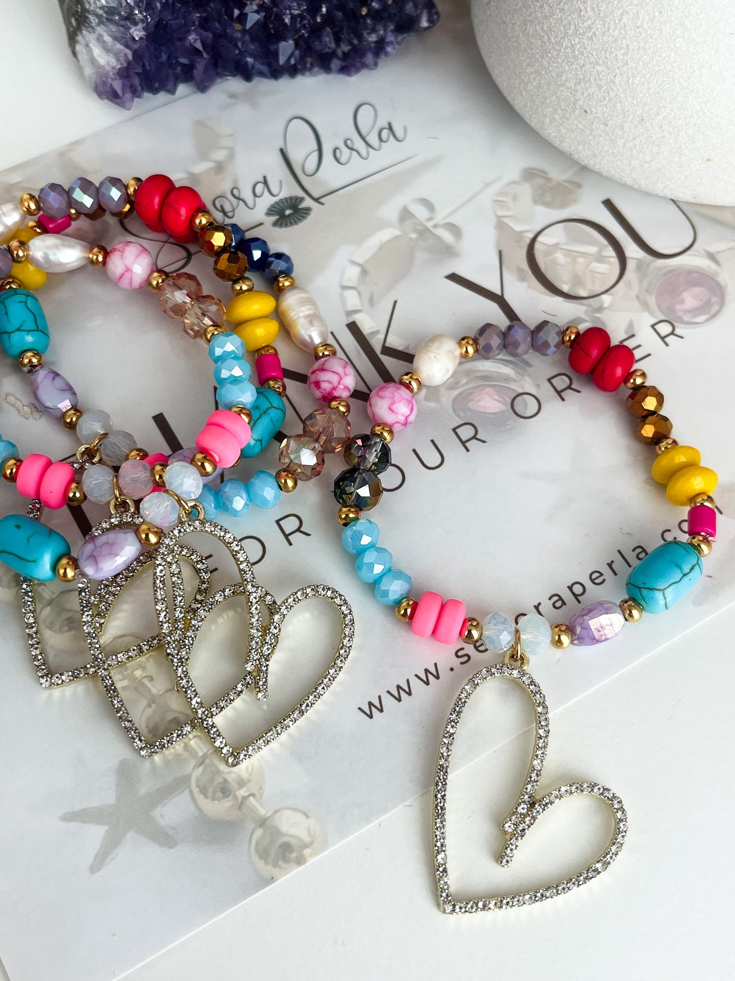 My heart beads bracelet