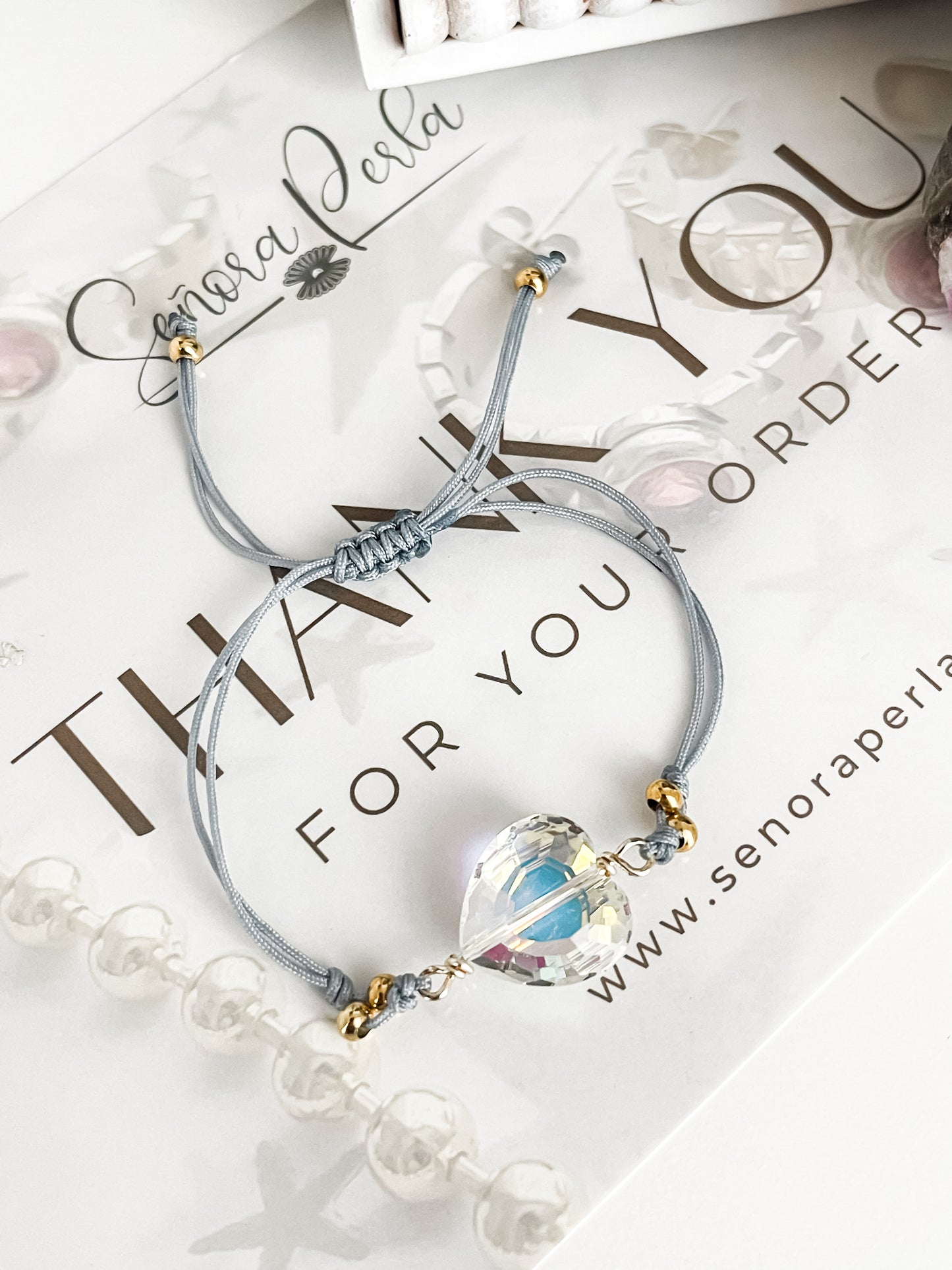 Crystal heart bracelet