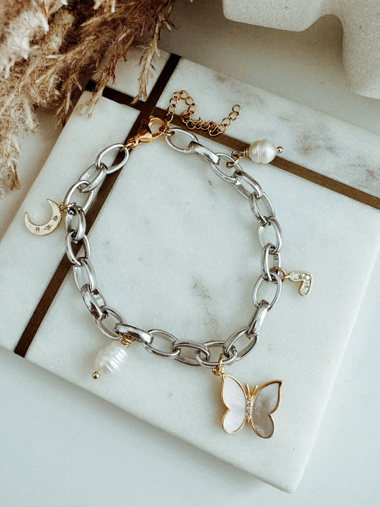 White butterfly bracelet