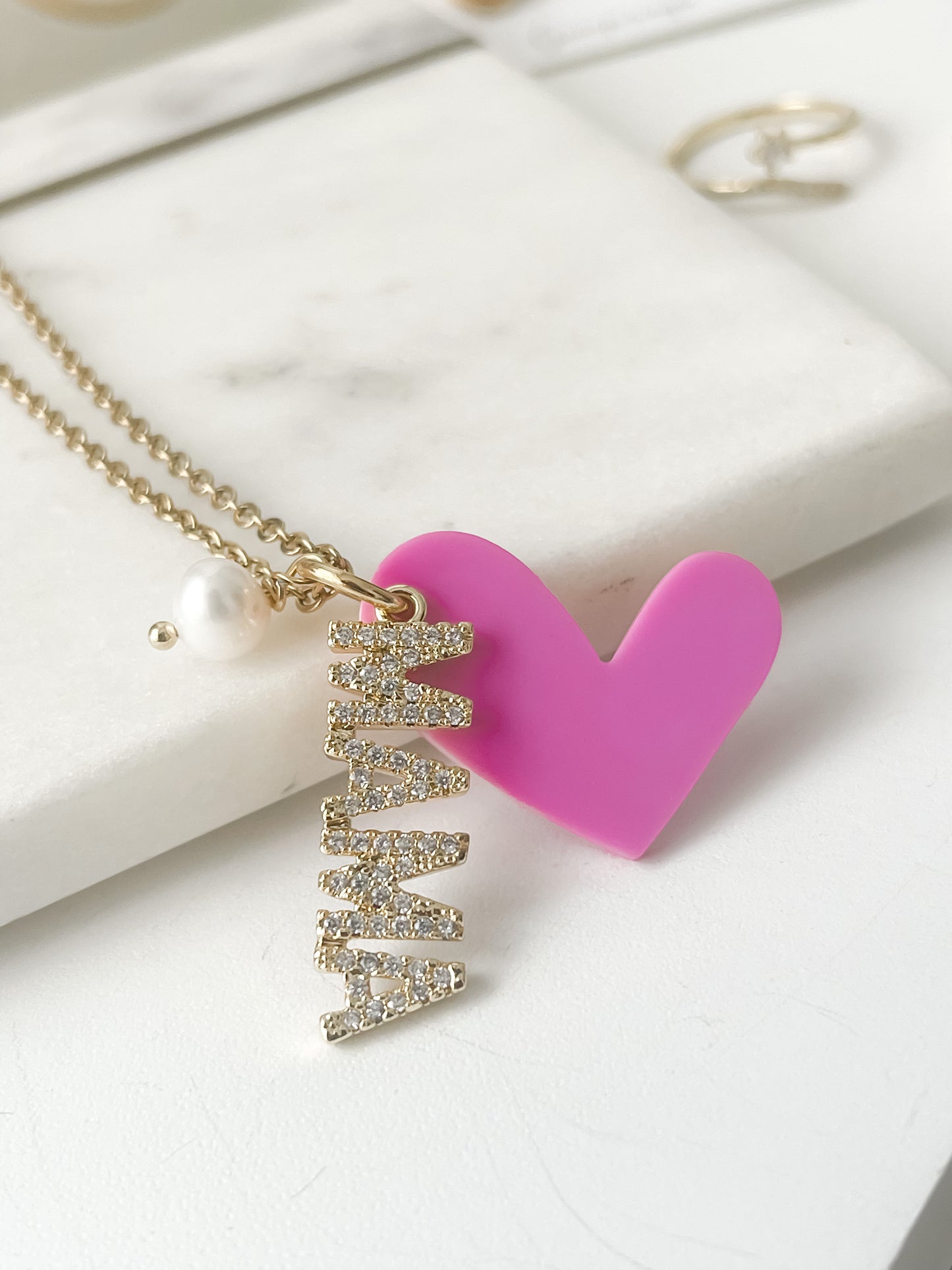 MAMA heart necklace