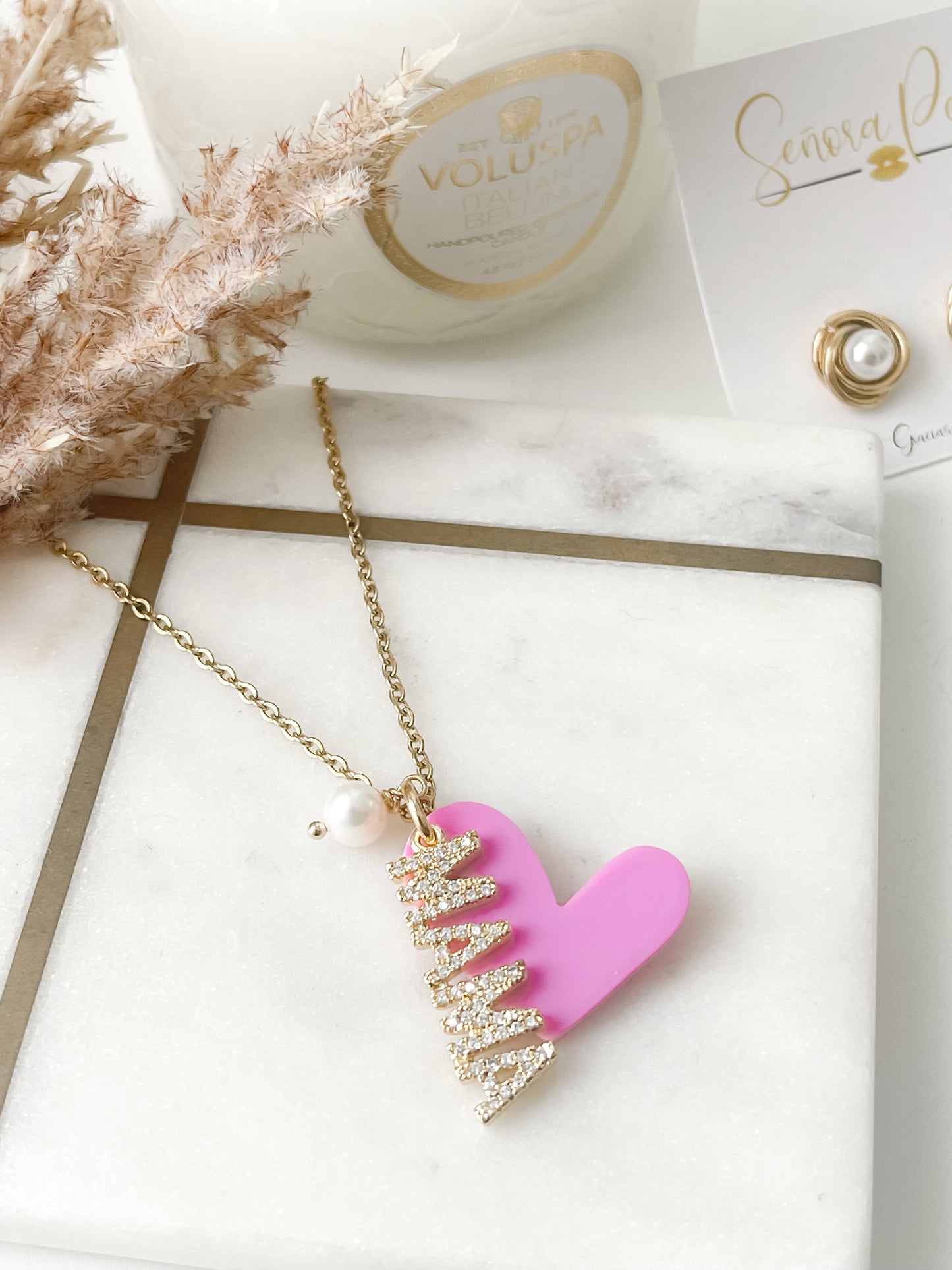 MAMA heart necklace