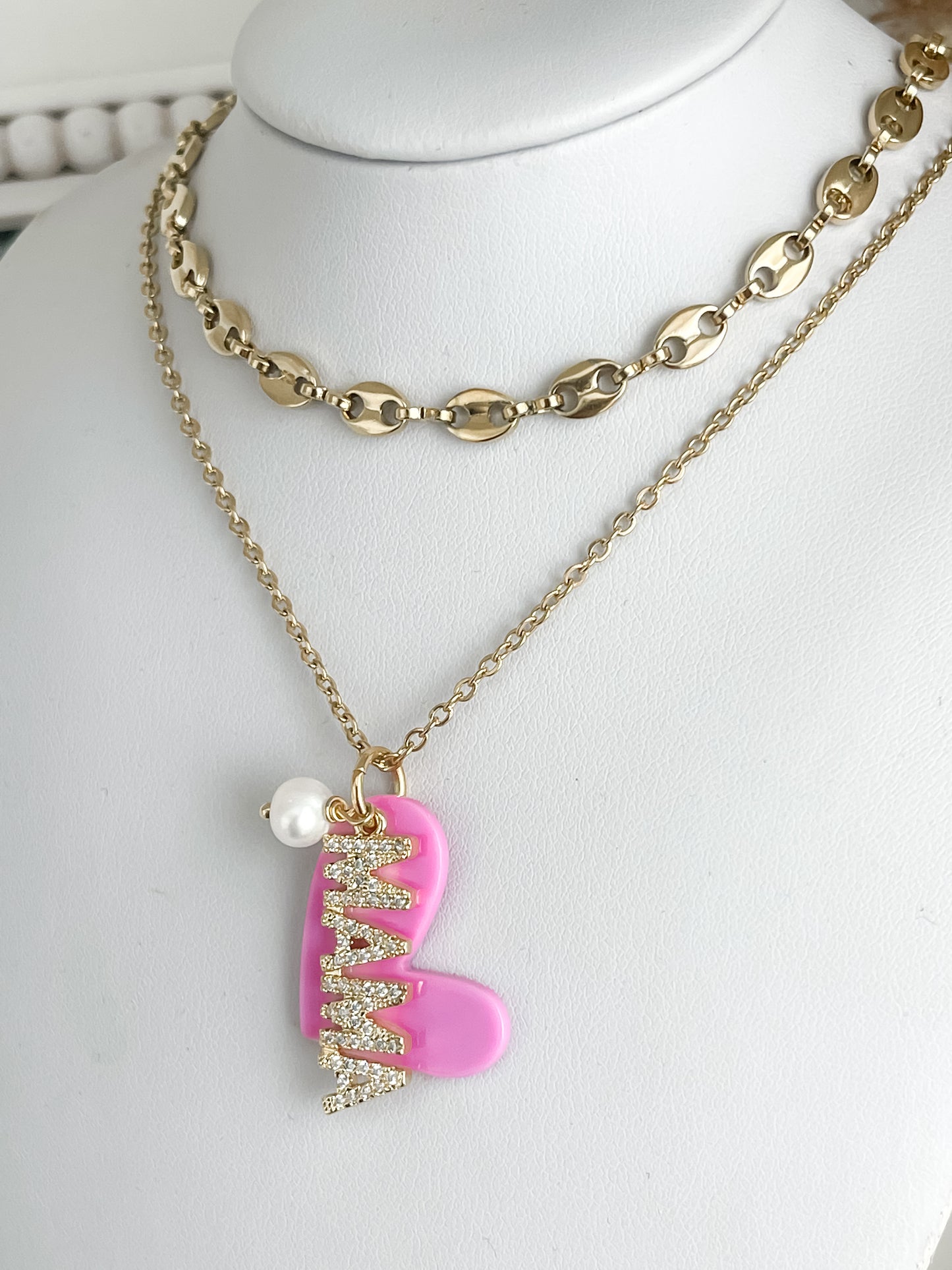 MAMA heart necklace